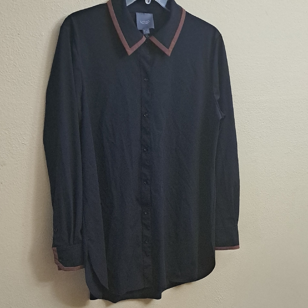 Black and Brown Women's Shirt Lg.  Excellent Used Condition